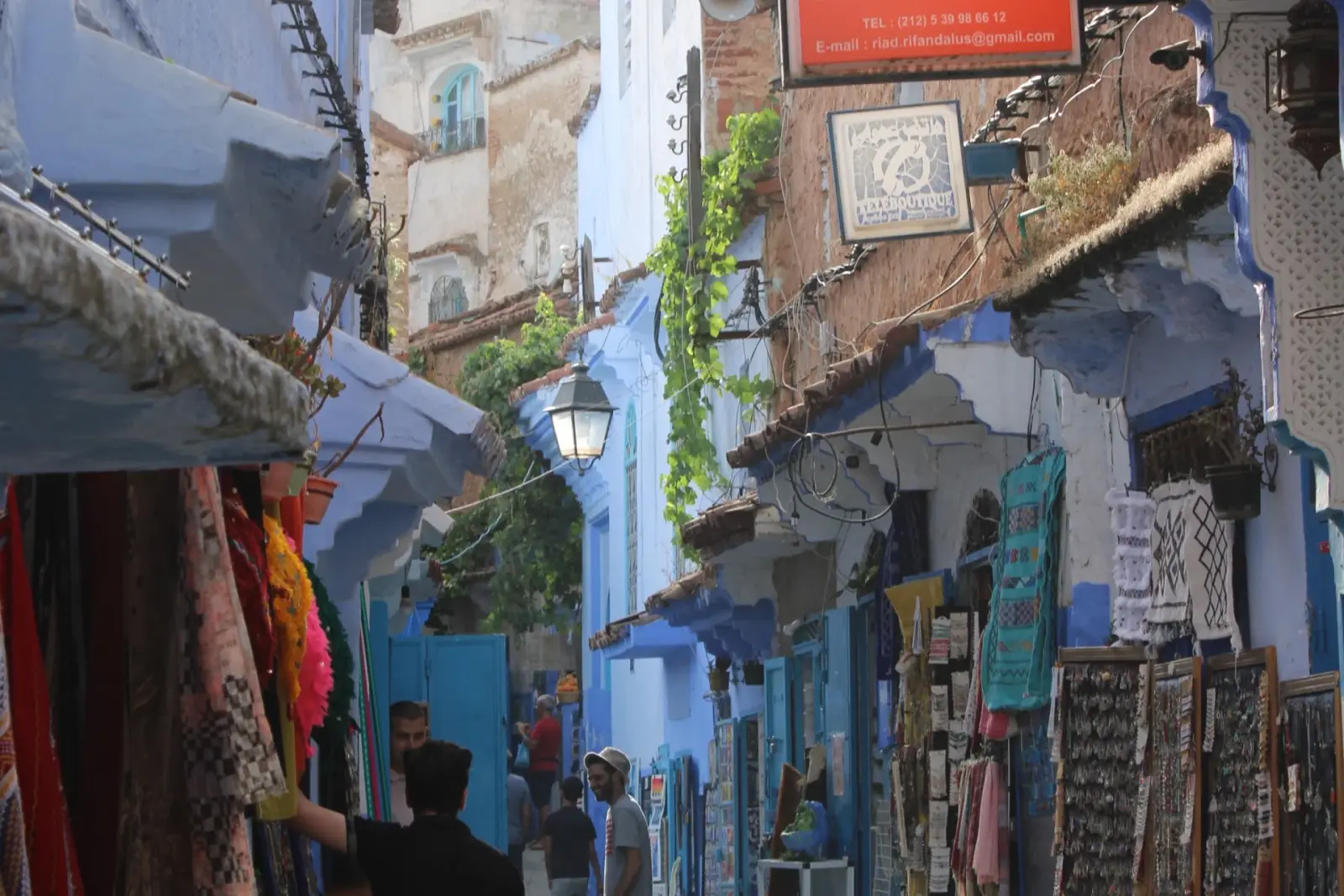 Blue-painted street in Chefchaouen