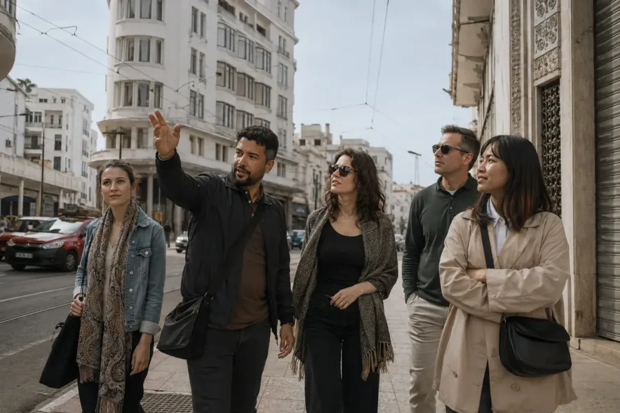 Passeggiata architettonica guidata tra edifici Art Déco a Casablanca